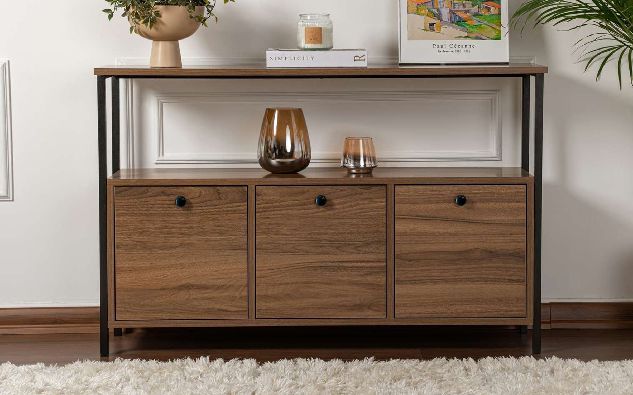 Masa consola Solans, nuc + negru  1